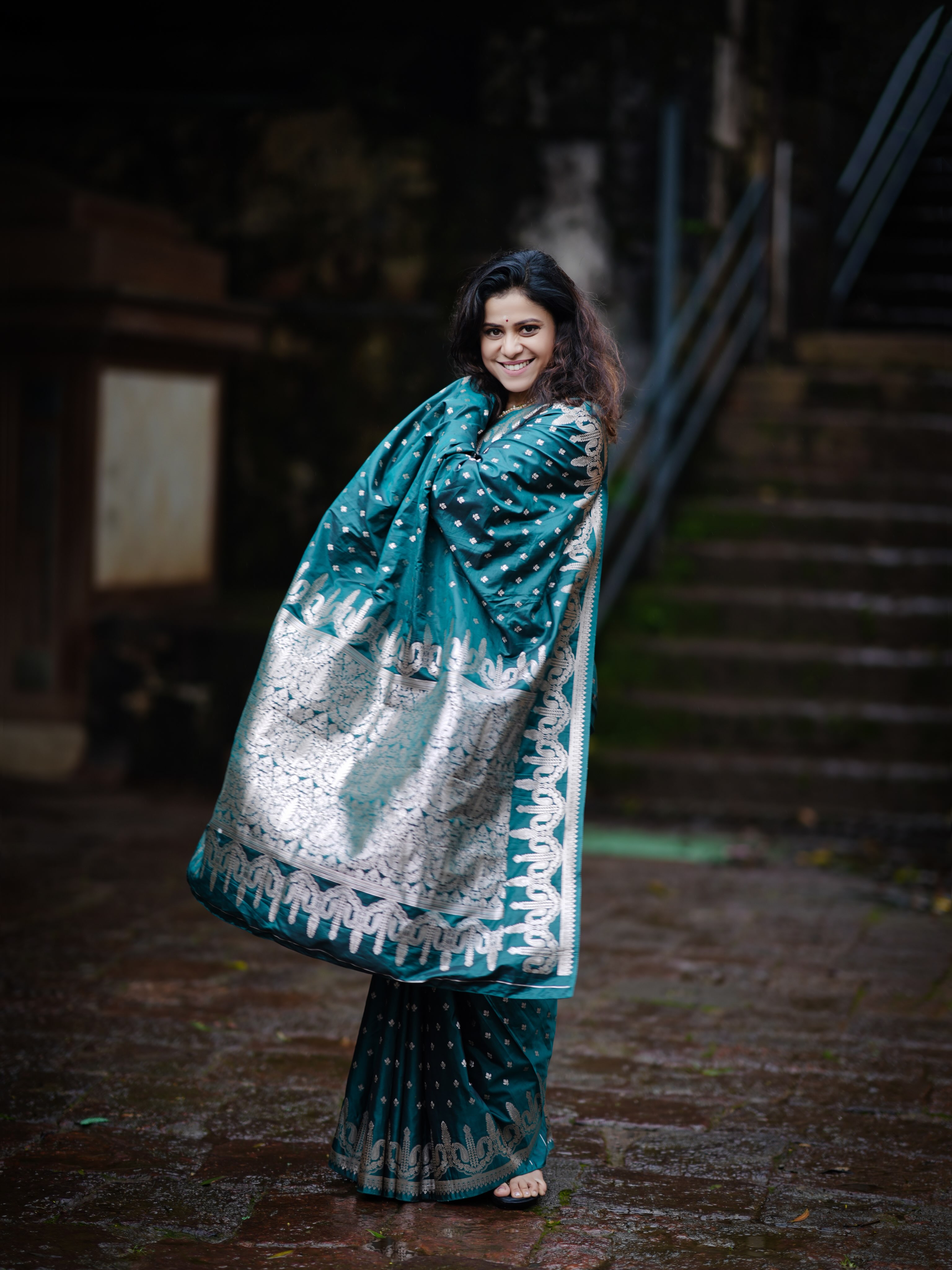 Ashvini Mahangade Silk Saree Look