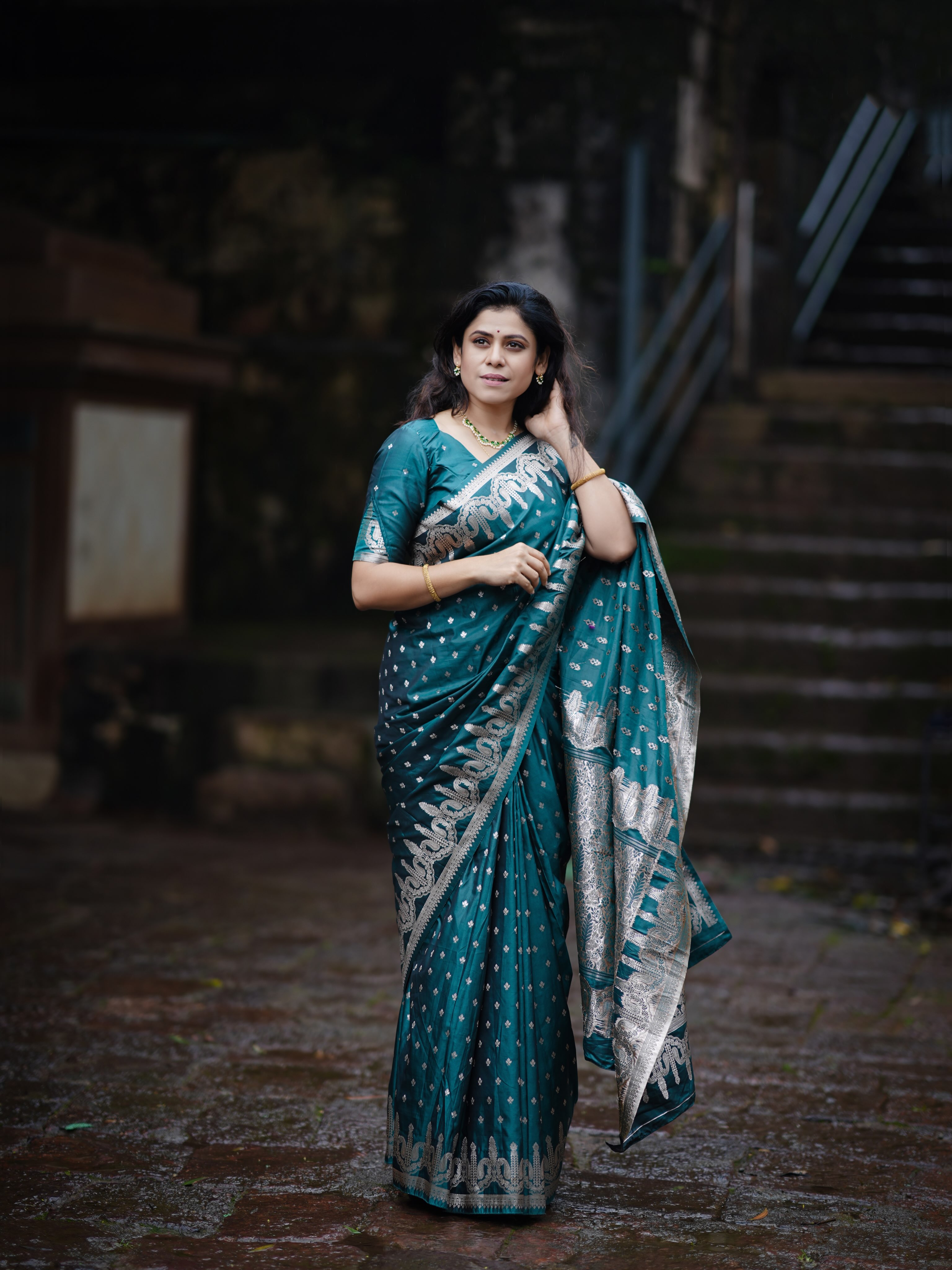 Ashvini Mahangade Silk Saree Look