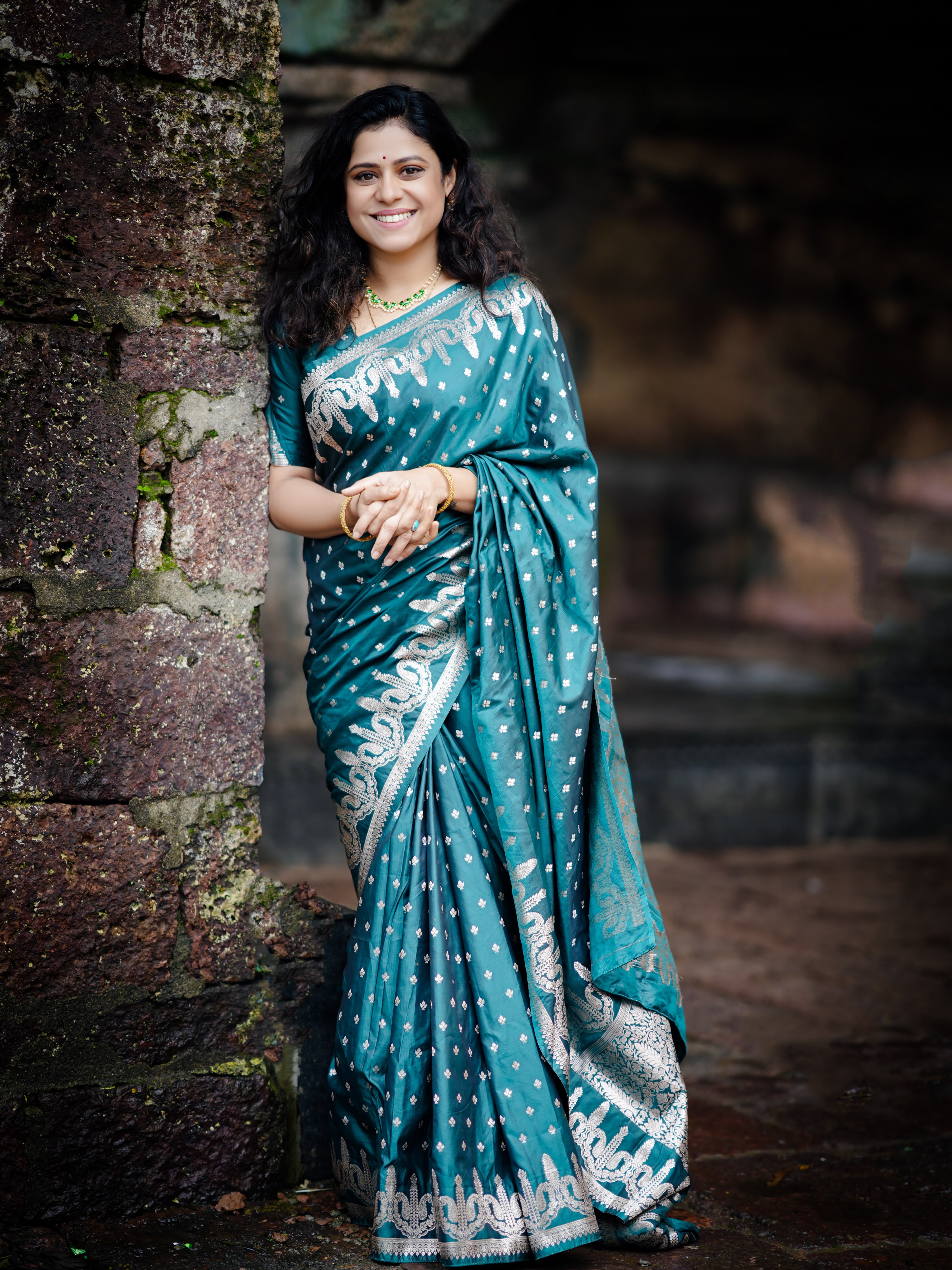 Ashvini Mahangade Silk Saree Look
