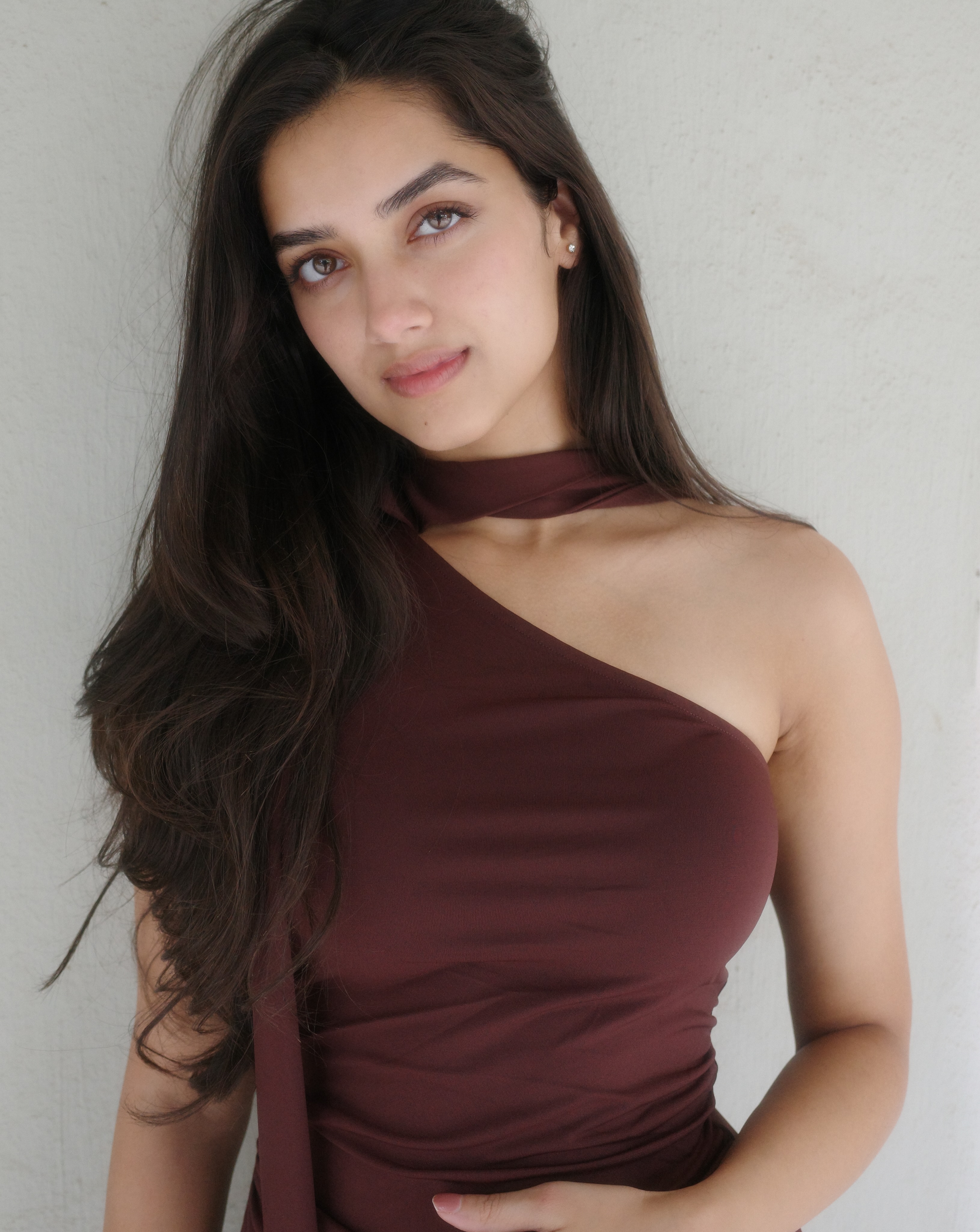 Bhagyashri Borse Brown Dress Look