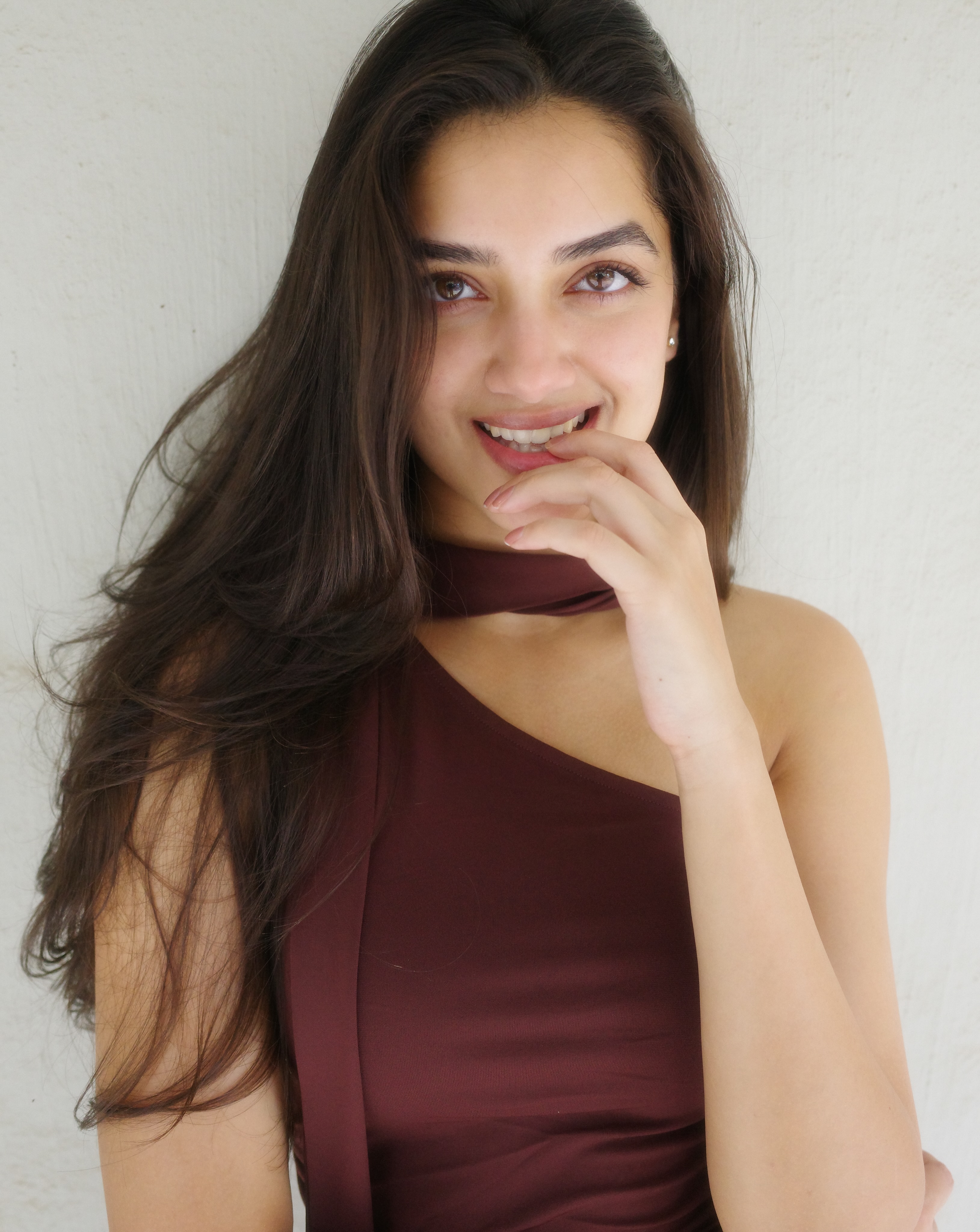 Bhagyashri Borse Brown Dress Look