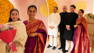 Supriya Sule Paithani saree look