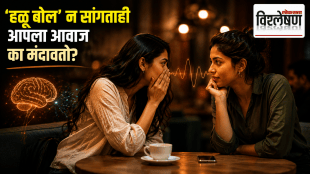 Two women having a quiet conversation in a café, with one speaking softly while the other listens, symbolising how people unconsciously adjust their voice during social interactions.