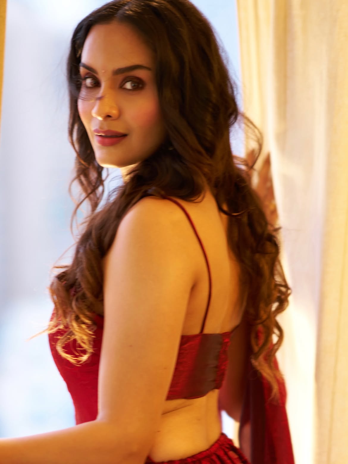 Disha Pardeshi Red Dress Look