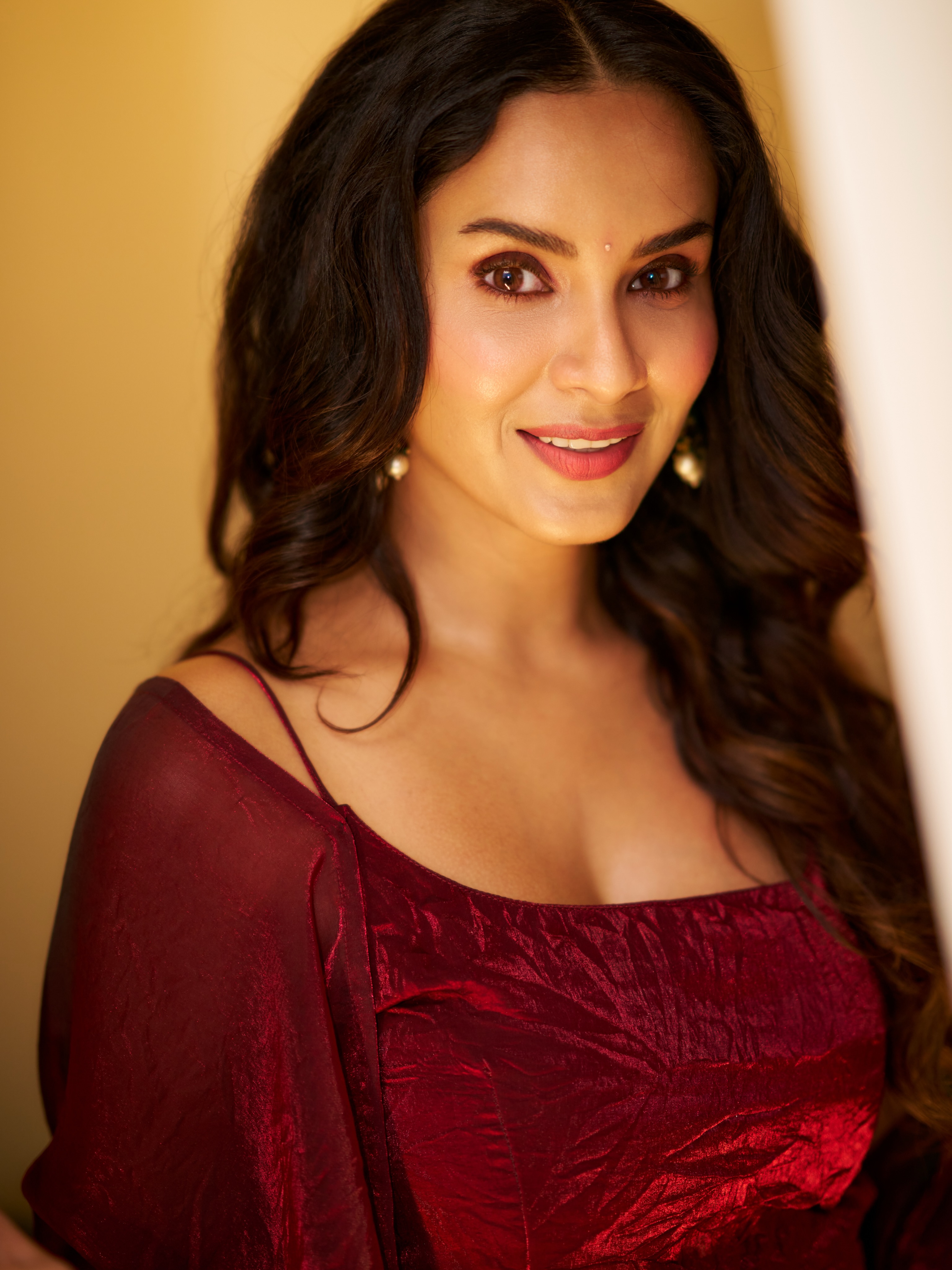 Disha Pardeshi Red Dress Look