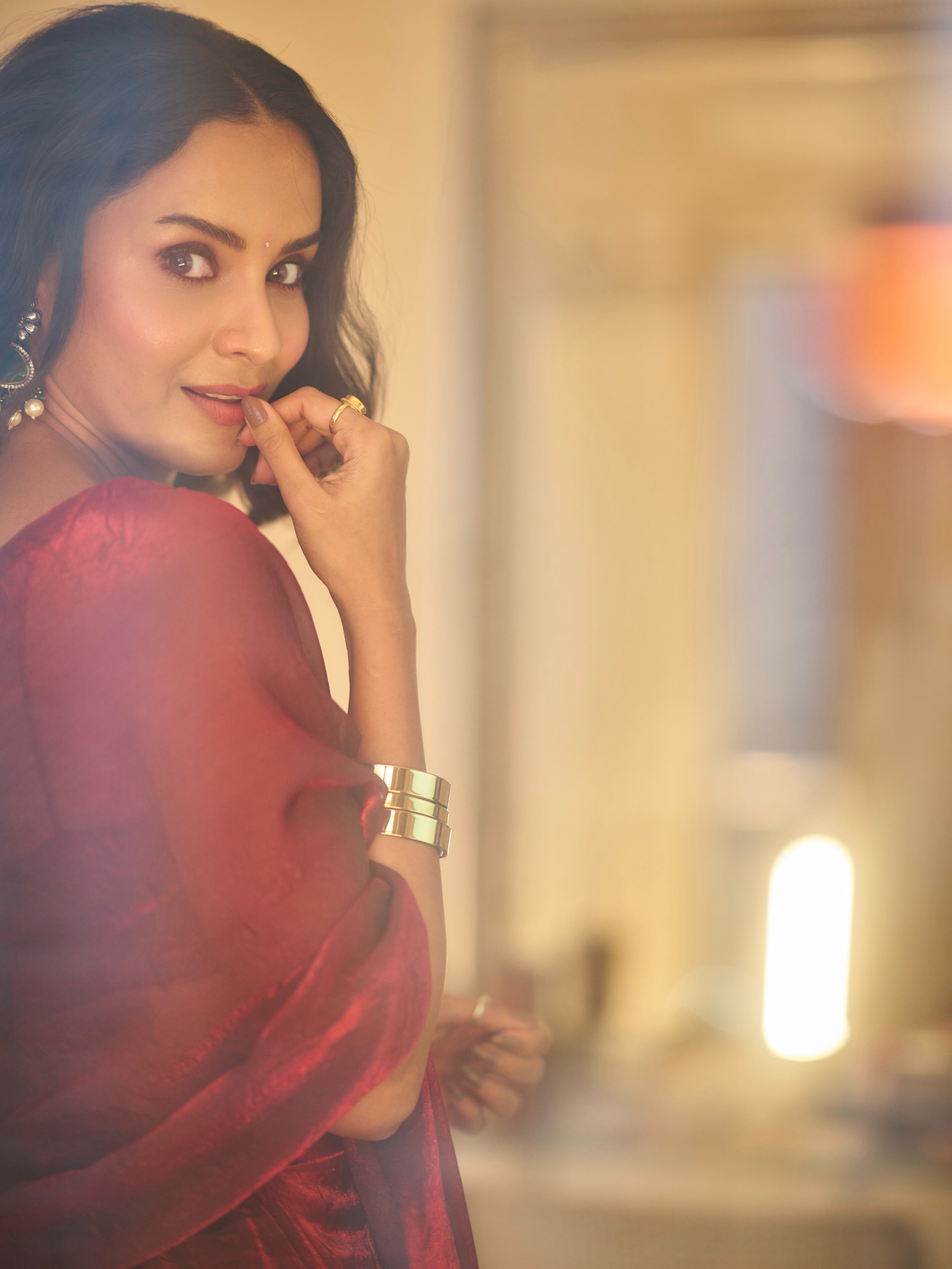 Disha Pardeshi Red Dress Look
