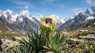 Real Brahma Kamal flower Saussurea Obvallata in Himalayas | Brahma Kamal flower facts and differences in Marathi | हिमालयातील दुर्मीळ खरे ब्रह्मकमळ वनस्पती | ब्रह्मकमळ आणि मरुपत्र वनस्पतीतील फरक