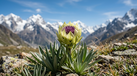 Real Brahma Kamal flower Saussurea Obvallata in Himalayas | Brahma Kamal flower facts and differences in Marathi | हिमालयातील दुर्मीळ खरे ब्रह्मकमळ वनस्पती | ब्रह्मकमळ आणि मरुपत्र वनस्पतीतील फरक