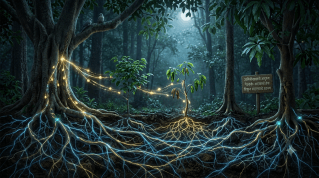 Wood Wide Web Mycorrhizal Network in forest | Underground fungal network connecting trees science | मायकोरायझल बुरशीचे जाळे आणि झाडांचा संवाद | जंगलातील वुड वाईड वेब सायन्स