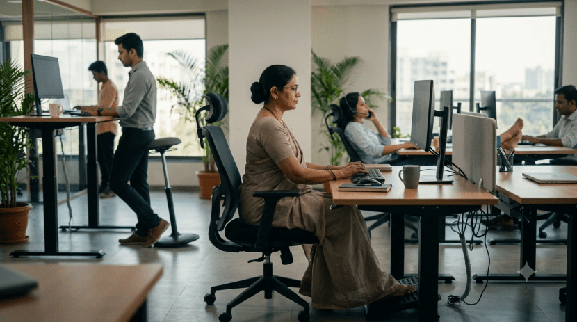 perfect office sitting posture guide | sitting posture back pain tips marathi | ऑफिसमध्ये योग्य पद्धतीने कसे बसावे | कंबरदुखी आणि मानदुखी टाळण्याचे उपाय
