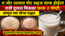 रात्री दुधात मिसळून प्या ‘या’ २ गोष्टी; सकाळी मिनिटांत पोट होईल साफ! बद्धकोष्ठतेवर डॉक्टरांचा रामबाण उपाय