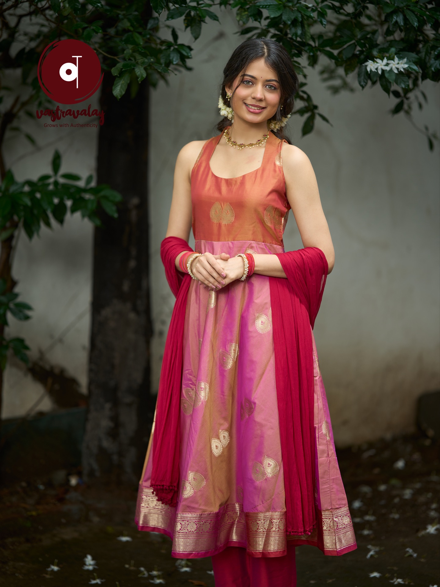 Jaee Khandekar Anarkali Dress Look