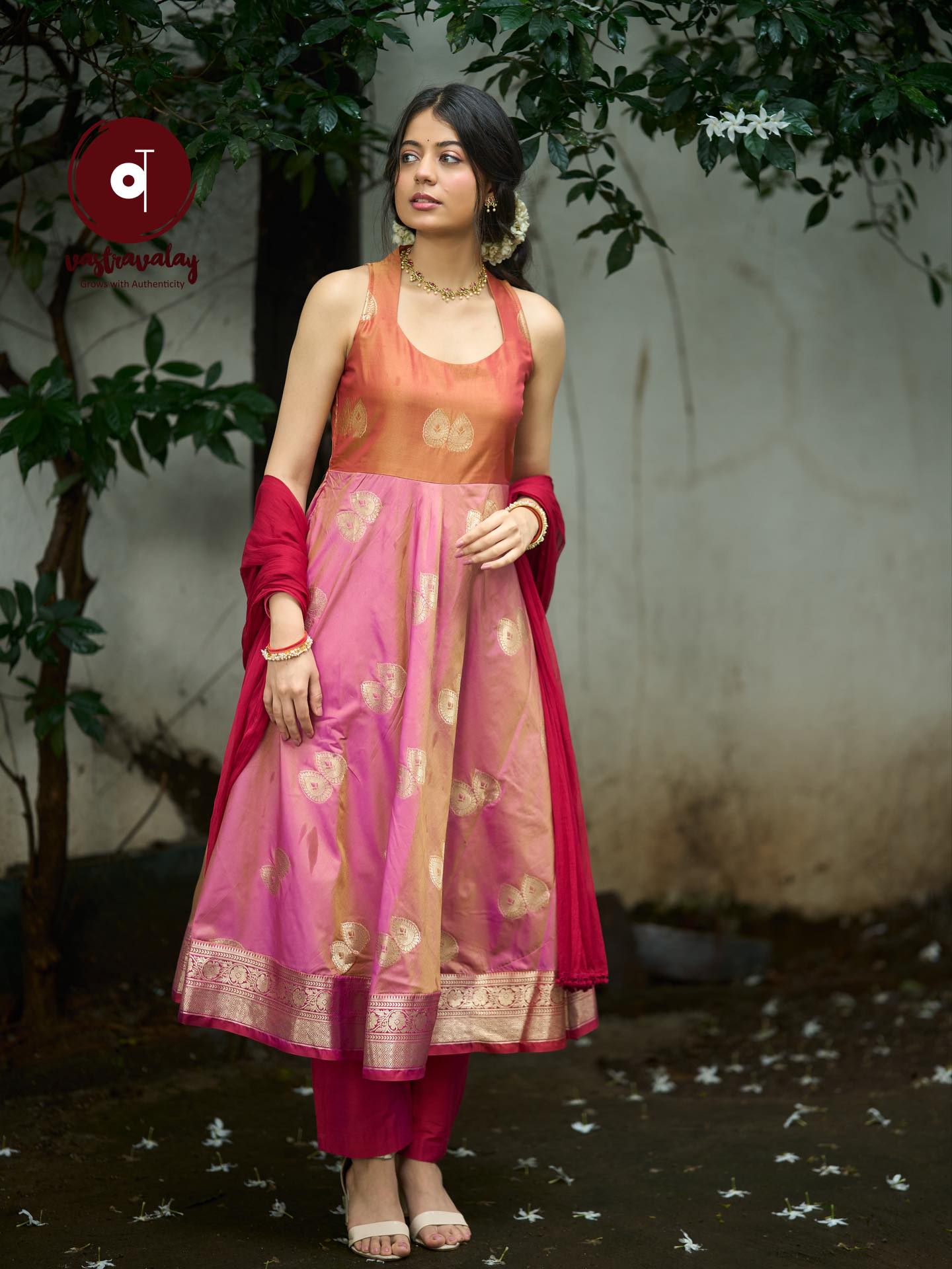 Jaee Khandekar Anarkali Dress Look