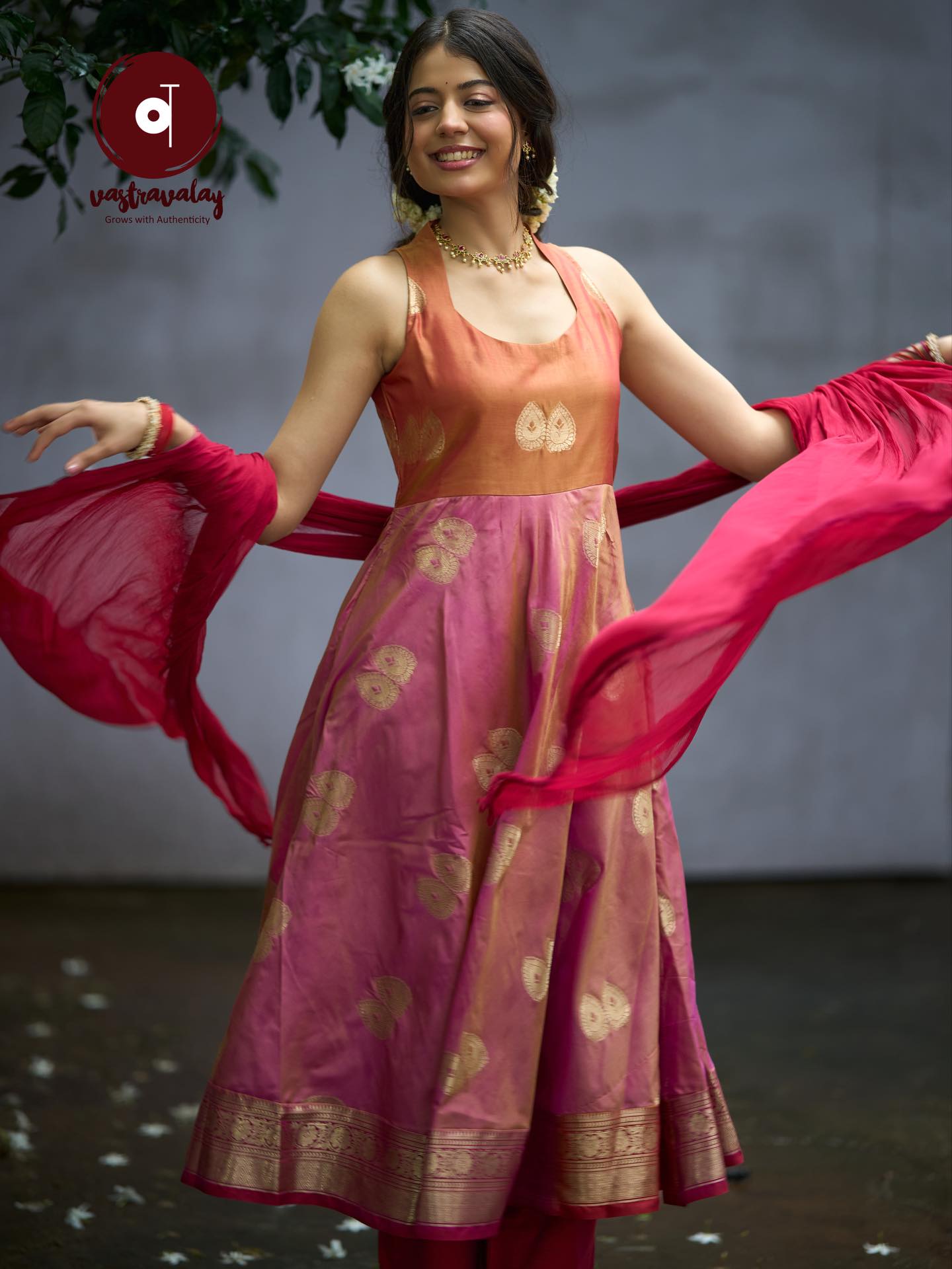 Jaee Khandekar Anarkali Dress Look
