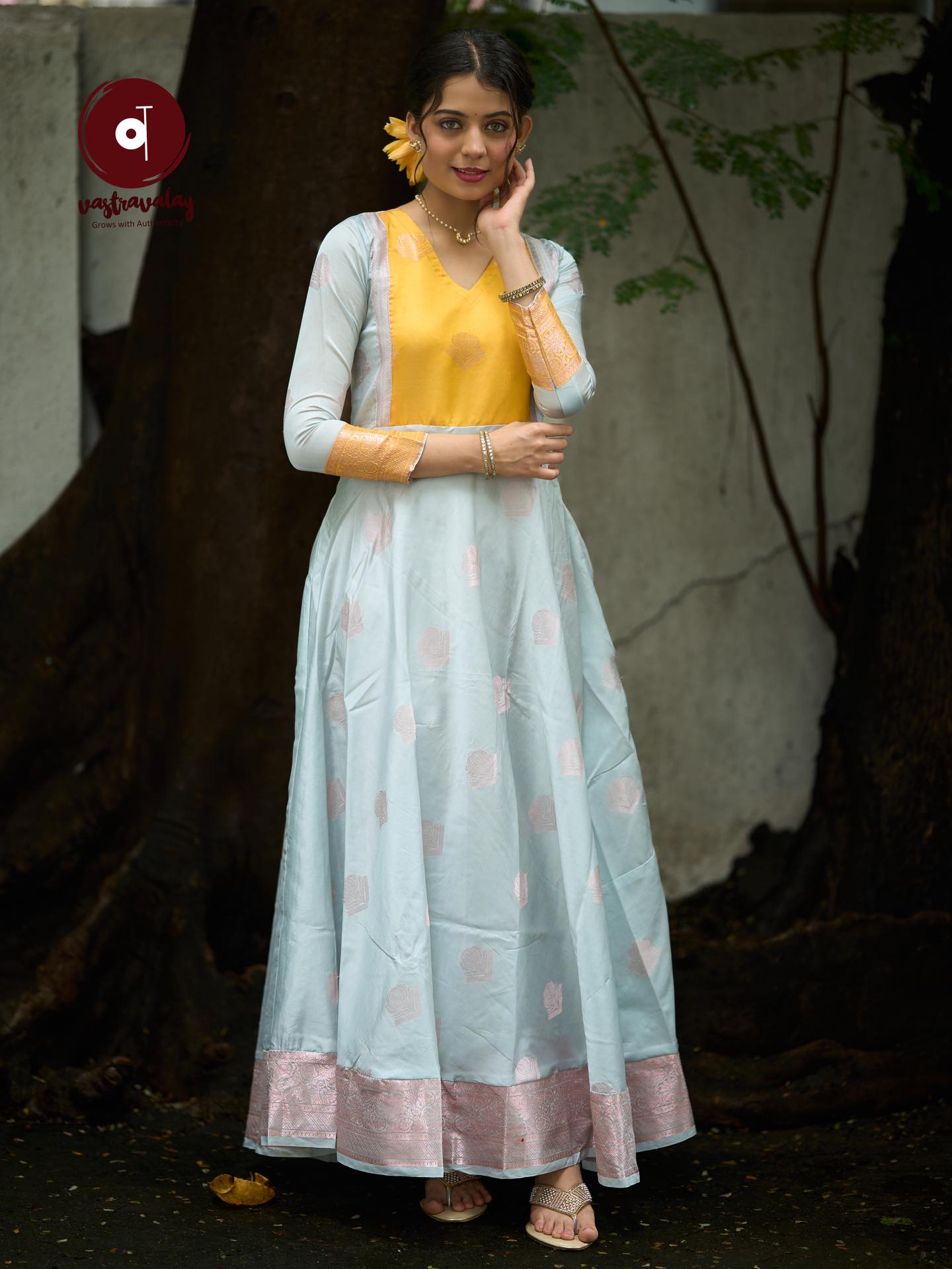 Jaee Khandekar Anarkali Dress Look