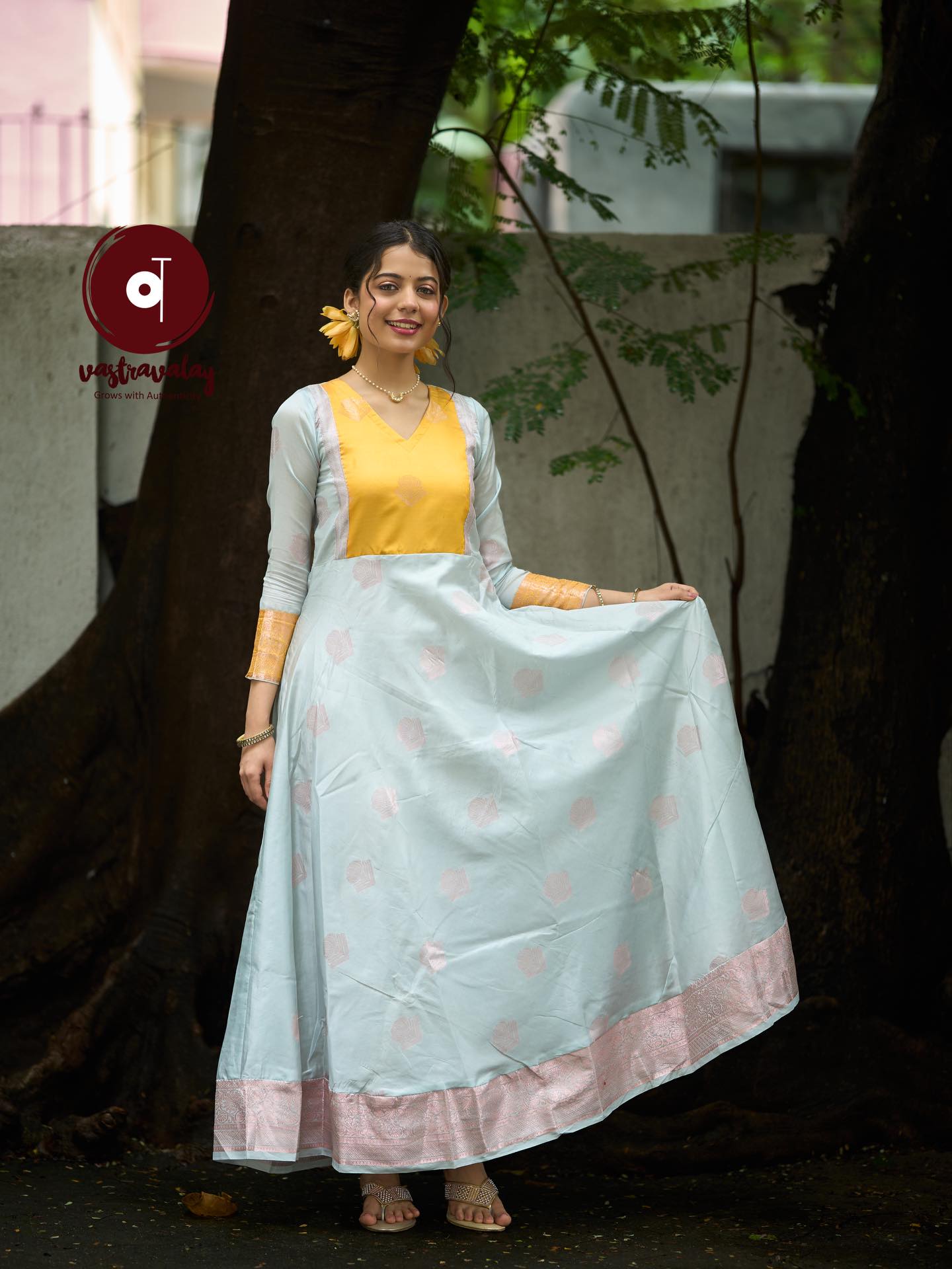 Jaee Khandekar Anarkali Dress Look