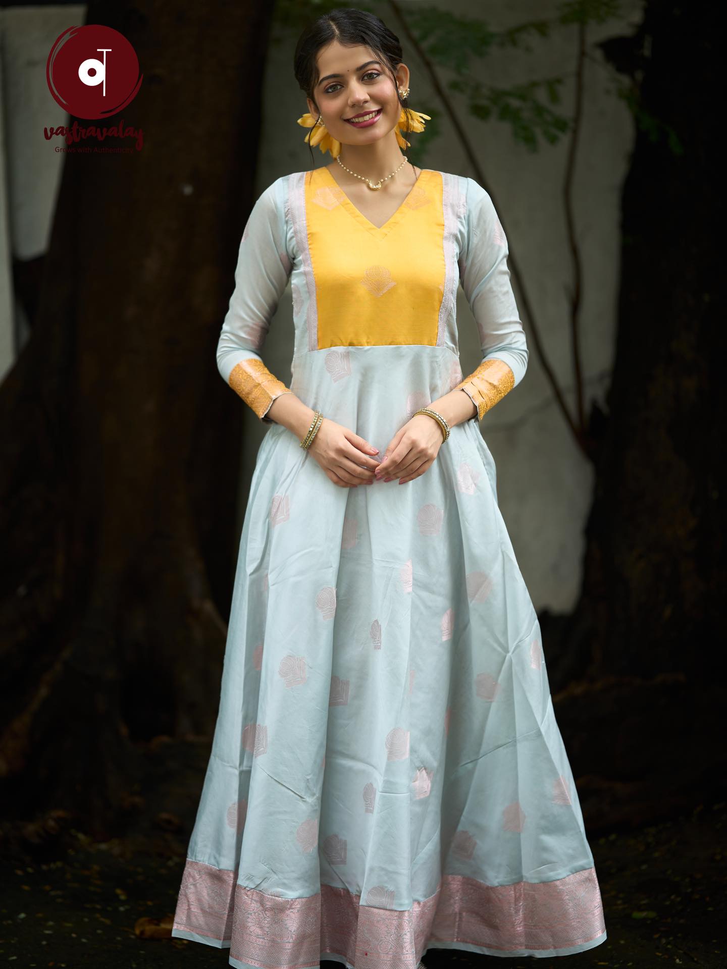 Jaee Khandekar Anarkali Dress Look