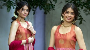 Jaee Khandekar Anarkali Dress Look
