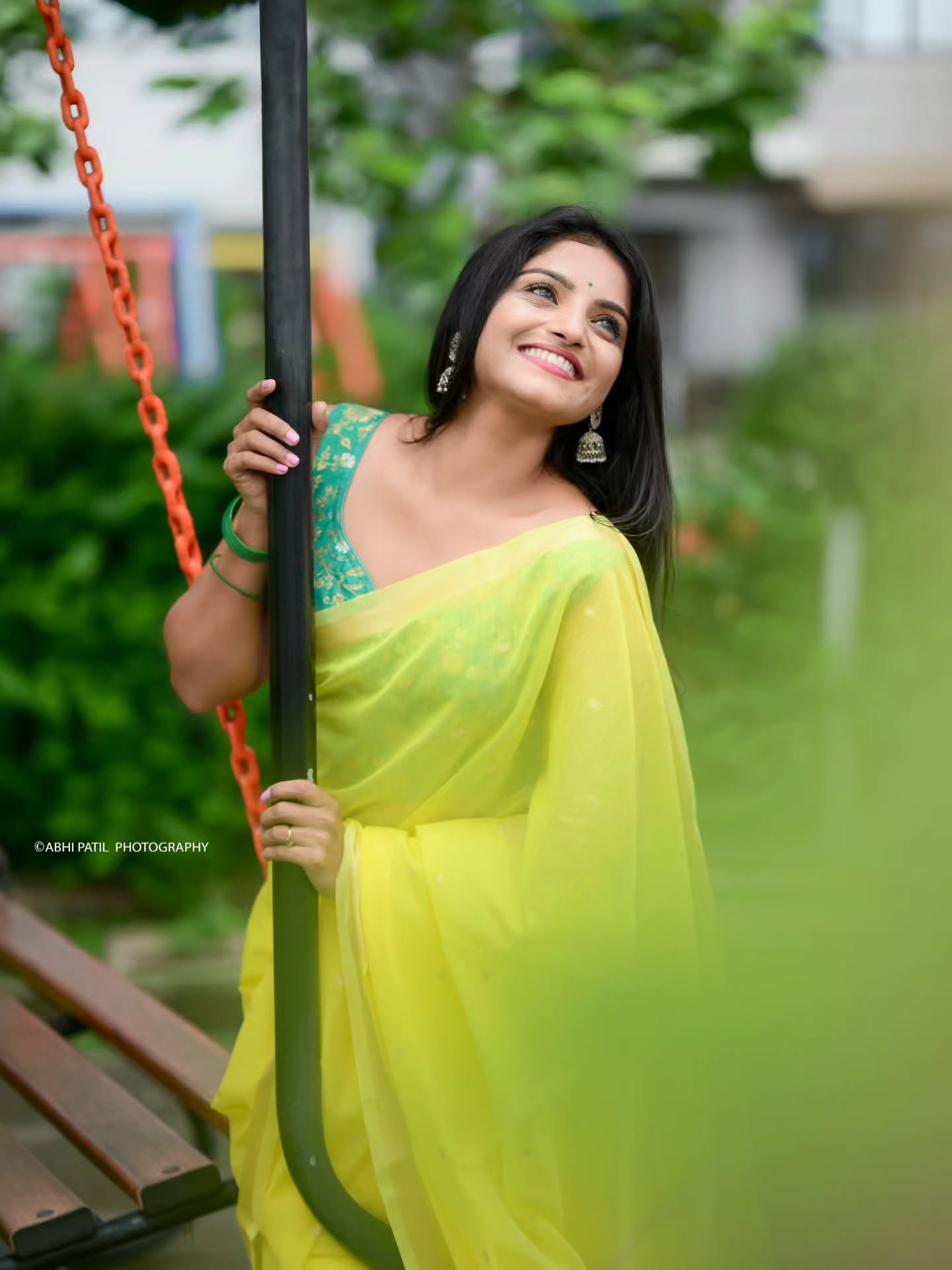 Komal Kumbhar Purple Saree Look