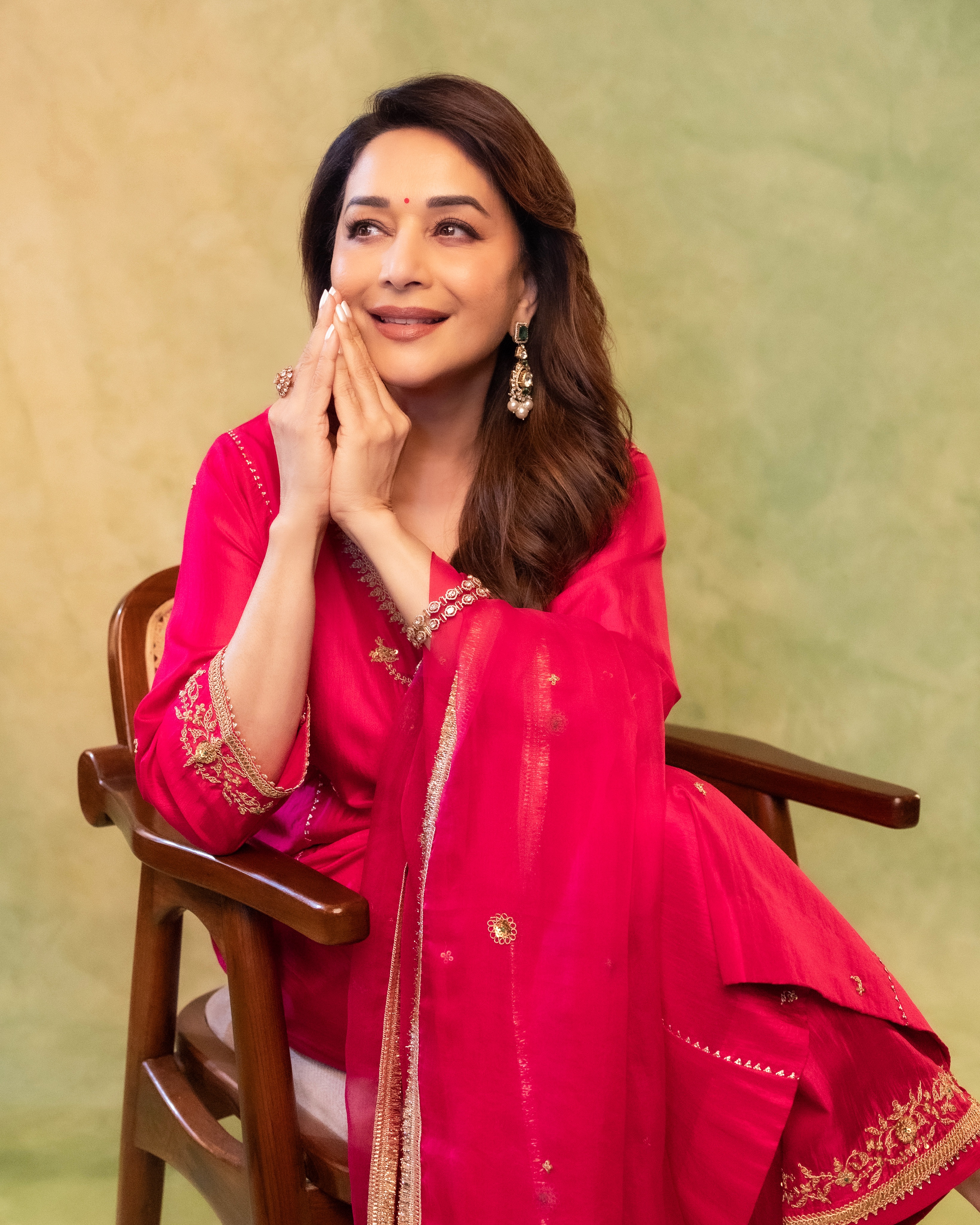 Madhuri Dixit Pink Dress Look