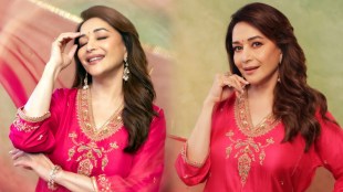 Madhuri Dixit Pink Dress Look