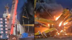 Maharashtra Breaking News Live Updates : मुंबई पोर्टवर मोठी दुर्घटना, माल उतरवताना क्रेन उलटली अन् लागली आग