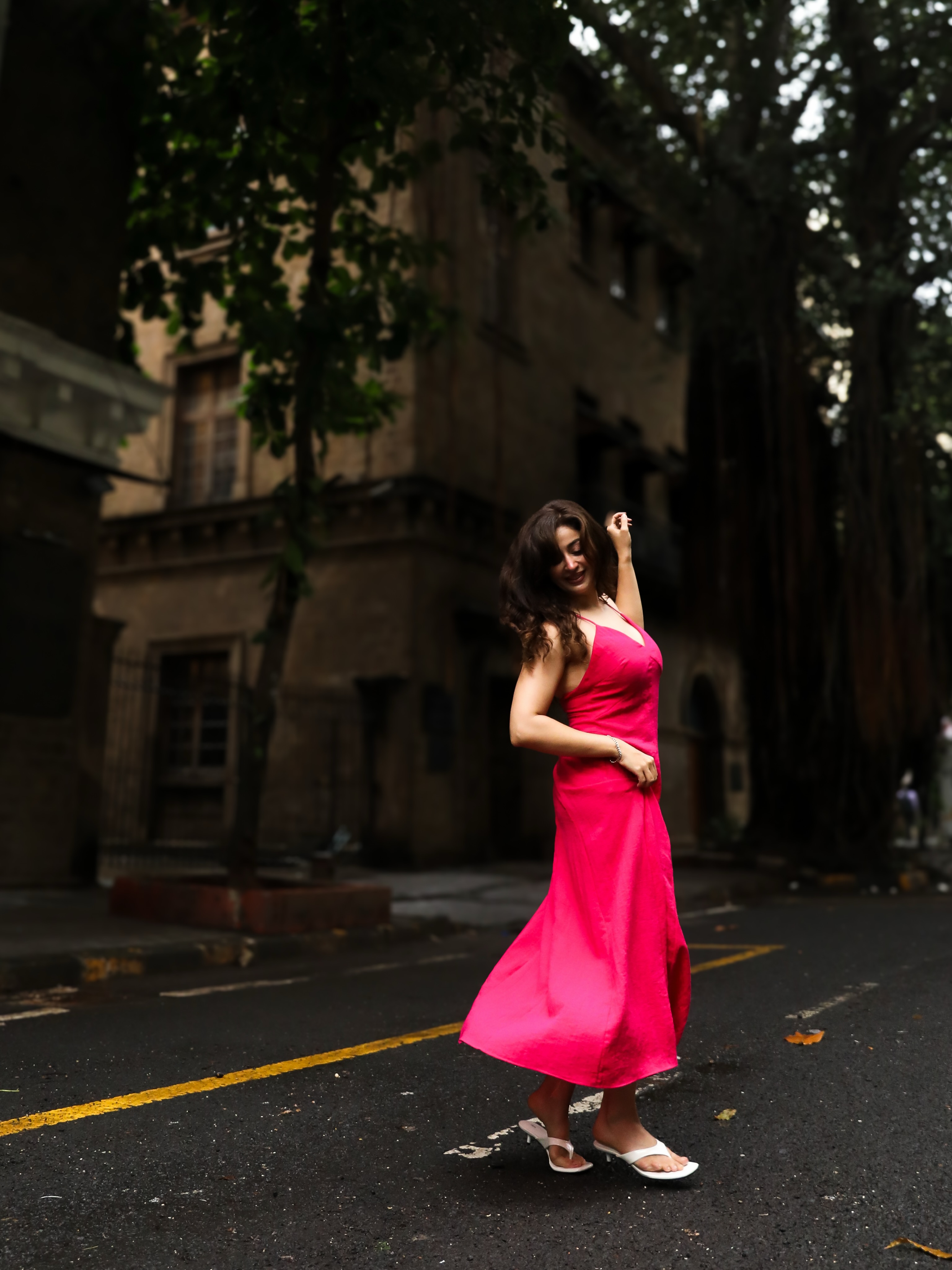 Neha Pendse Pink Gown Look