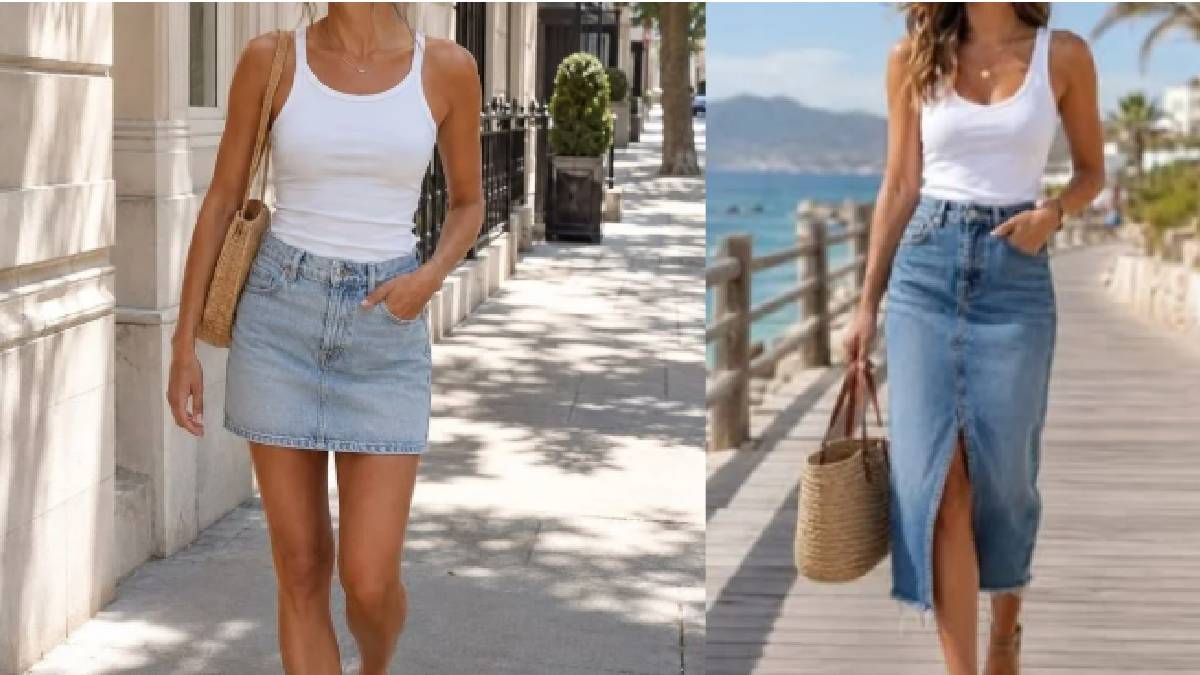 denim skirt styling tips