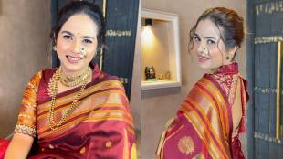 amruta dhongde saree look