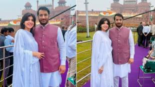 Parth Pawar fiance Kynat Dara at red fort