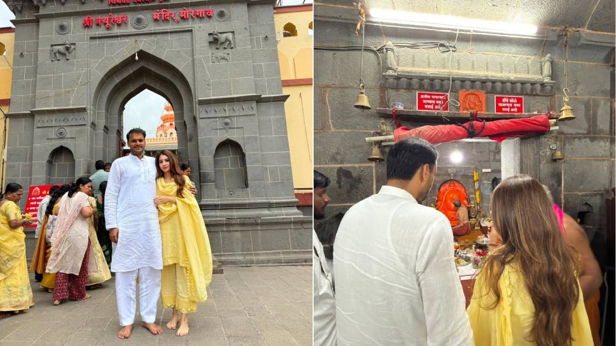 http://Yugendra%20Pawar%20visits%20Morgaon%20Temple