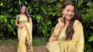 Pratiksha Mungekar yellow saree photos