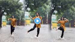 भरपावसात ‘मैं नाचू आज छम छम छम’ तरूणीचा धिंगाणा; VIDEO पाहून नेटकरीही झाले फिदा