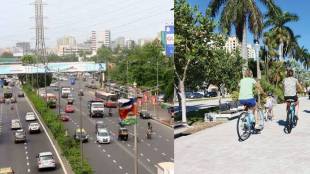 Navi Mumbai Palm Beach road cycle track | Navi Mumbai Municipal Corporation cycle track news | Palm Beach road cycling safety | NMMC infrastructure issues
