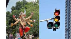 उंच गणेश मूर्तींसाठी इंग्रजी ‘एल’ आकाराचे वाहतूक सिग्नल अडथळे ; उपाययोजनांचे समन्वय समितीचे आवाहन