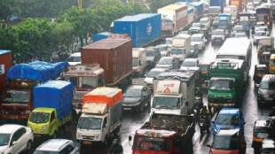 Ghodbunder Ghat Traffic Jam Gaimukh Thane | Container Overturned Ghodbunder Road Traffic | Mira Bhayandar Vasai Borivali Traffic Update | Thane Traffic Police Ghodbunder Road Delay