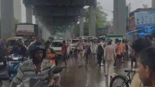 Kandivali Link Road traffic jam | Auto driver protest Mumbai | Marathi language rule protest | Mumbai auto rickshaw agitation Kandivali