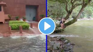 Kiren Rijiju swimming video reel | Parliament house waterlogging Delhi rainfall | Congress trolls Kiren Rijiju reel | Delhi rain waterlogging news Marathi
