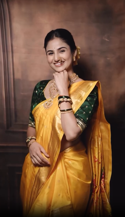 Pooja Birari Mangalagaur 2026 Look
