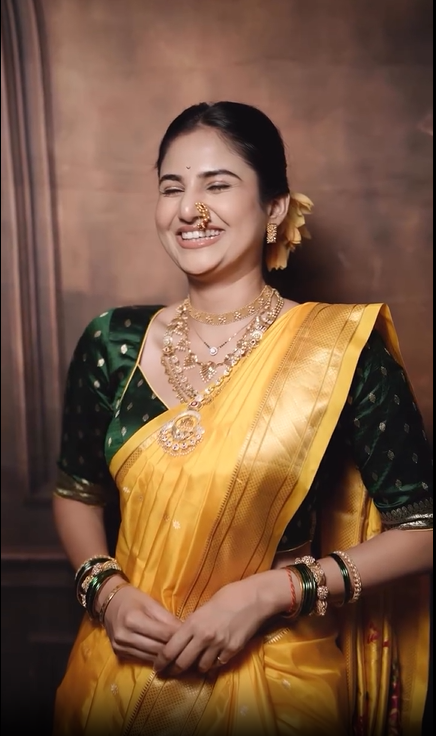 Pooja Birari Mangalagaur 2026 Look