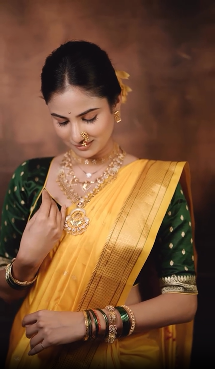 Pooja Birari Mangalagaur 2026 Look
