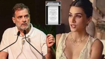 राहुल गांधींचा क्रिती सेनॉनला पाठिंबा, पोस्ट करत म्हणाले; “महिलांना स्वातंत्र्य आहे..”