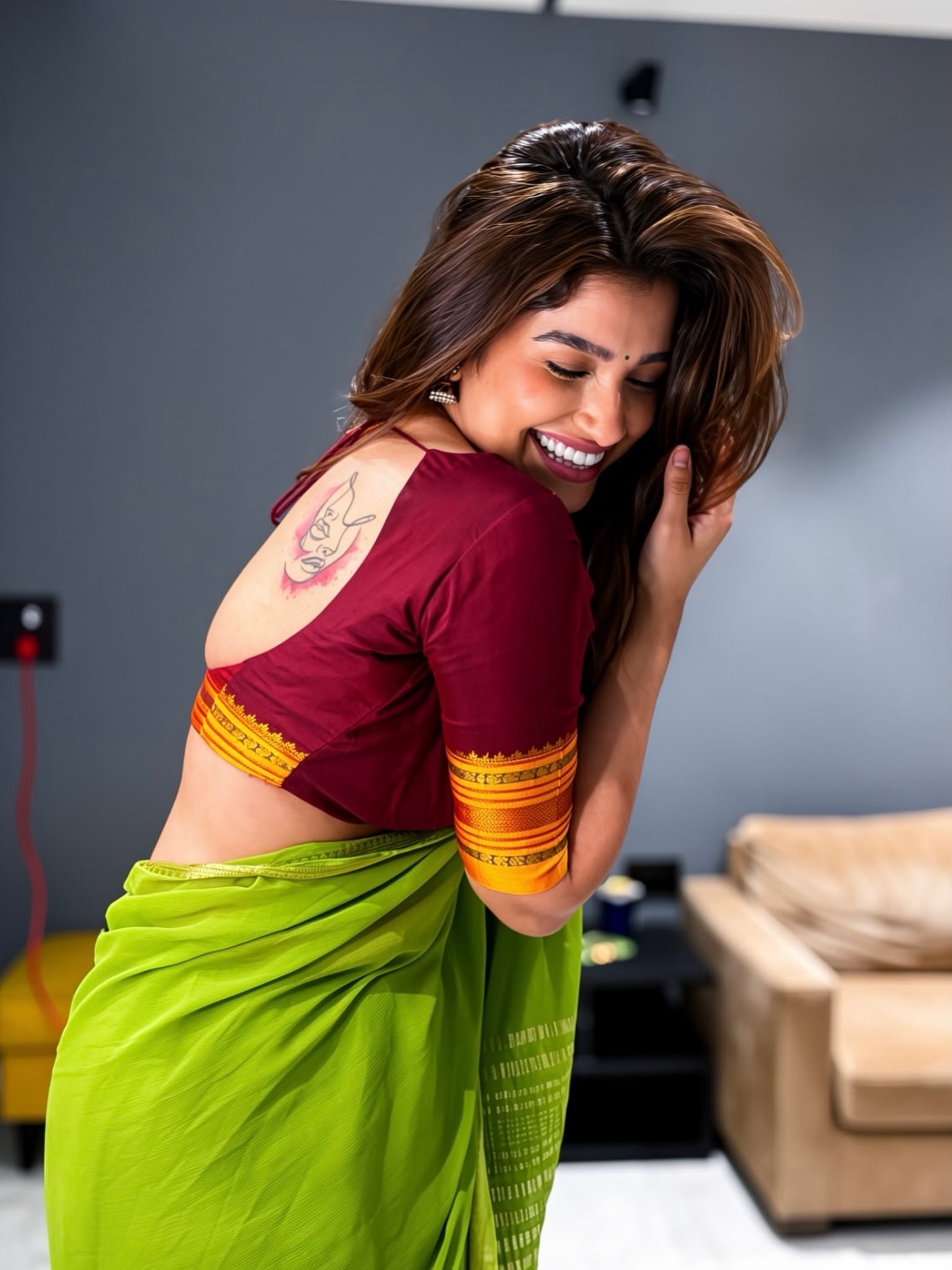Rasika Sunil Bold Look In Saree