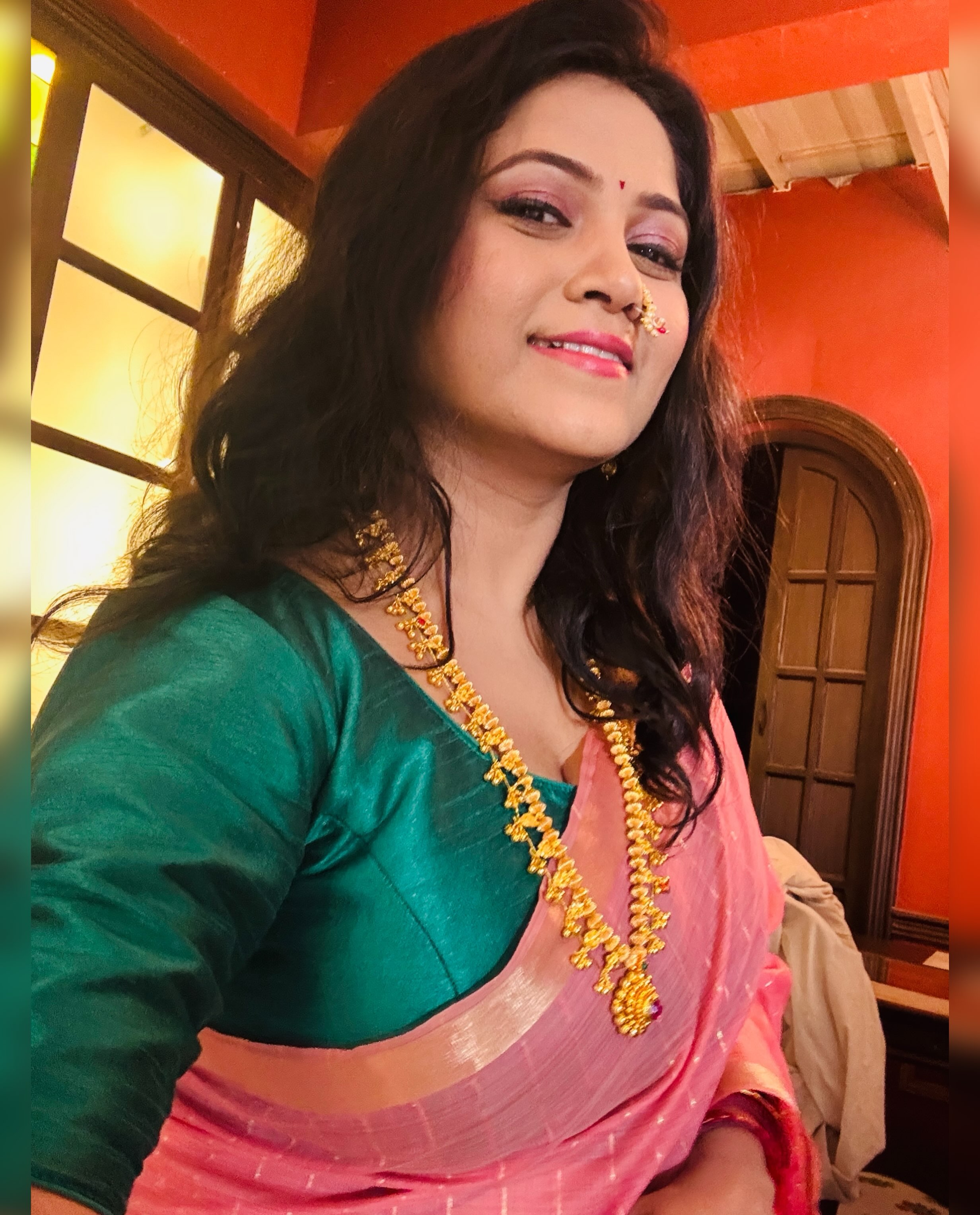 Rasika Vengurlekar Pink Paithani Saree