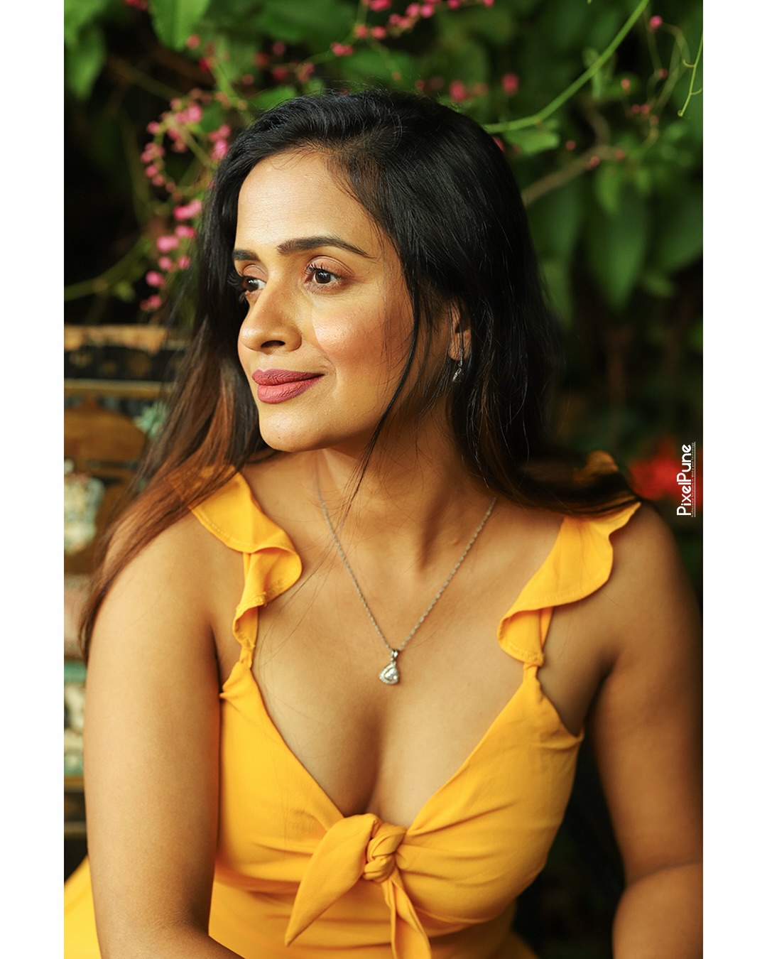 Sanika Banaraswale Yellow Saree Look