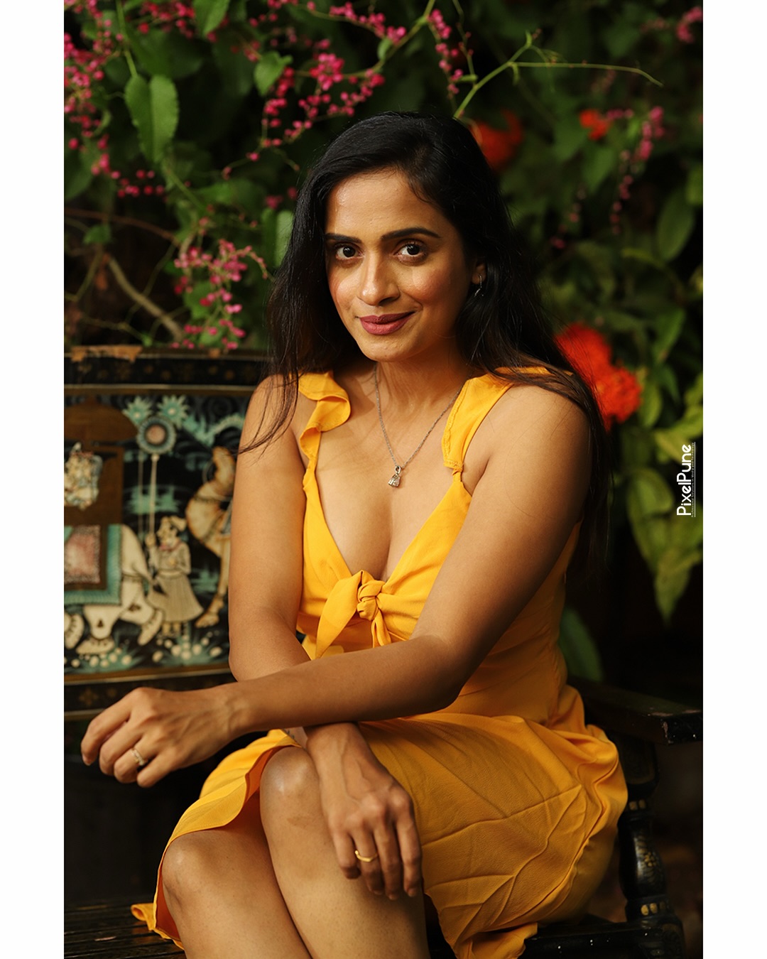 Sanika Banaraswale Yellow Saree Look