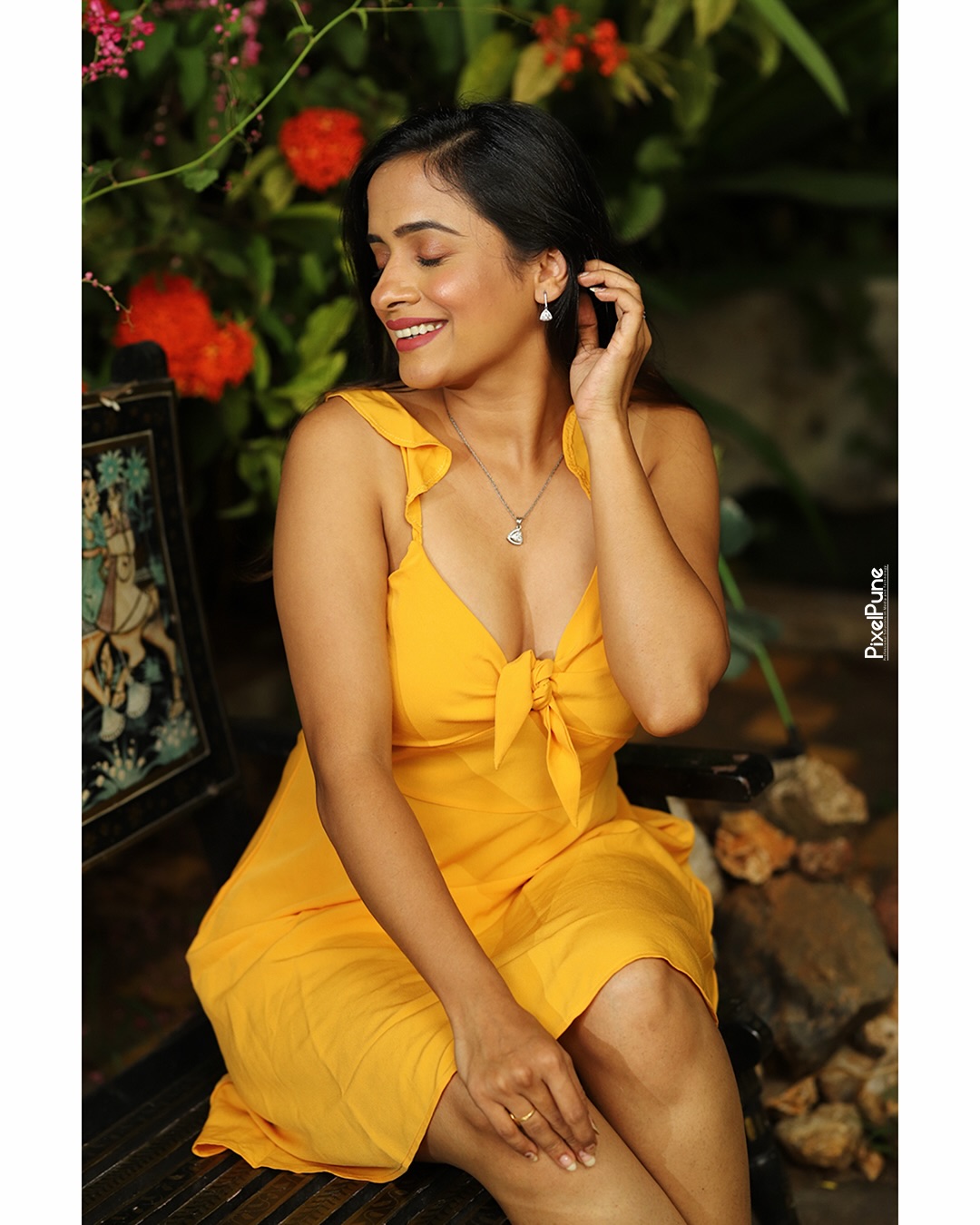 Sanika Banaraswale Yellow Saree Look