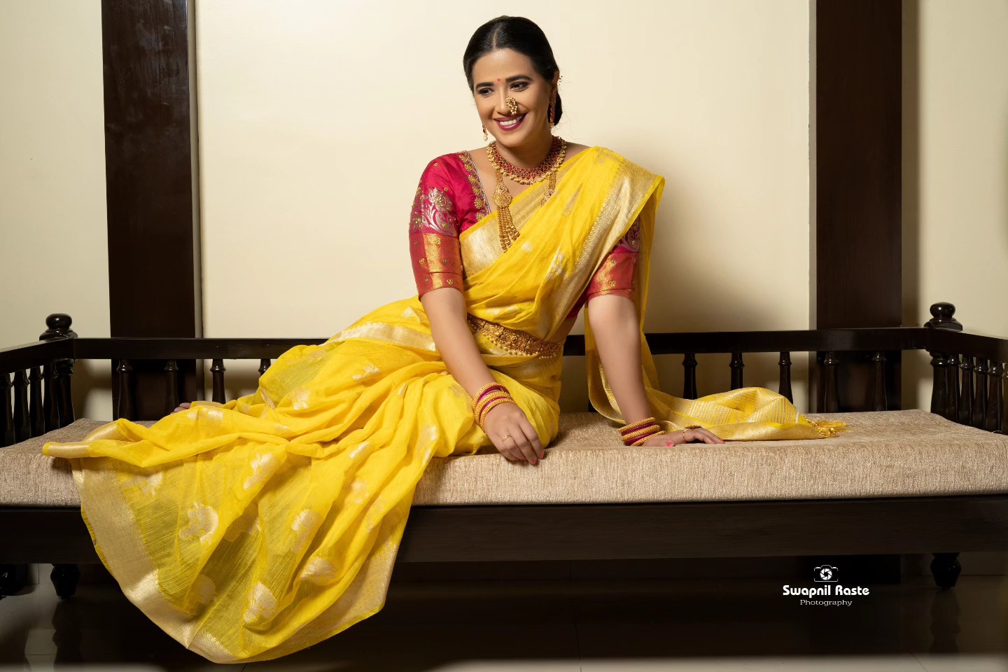 Sharmishtha Raut Desai Saree Look