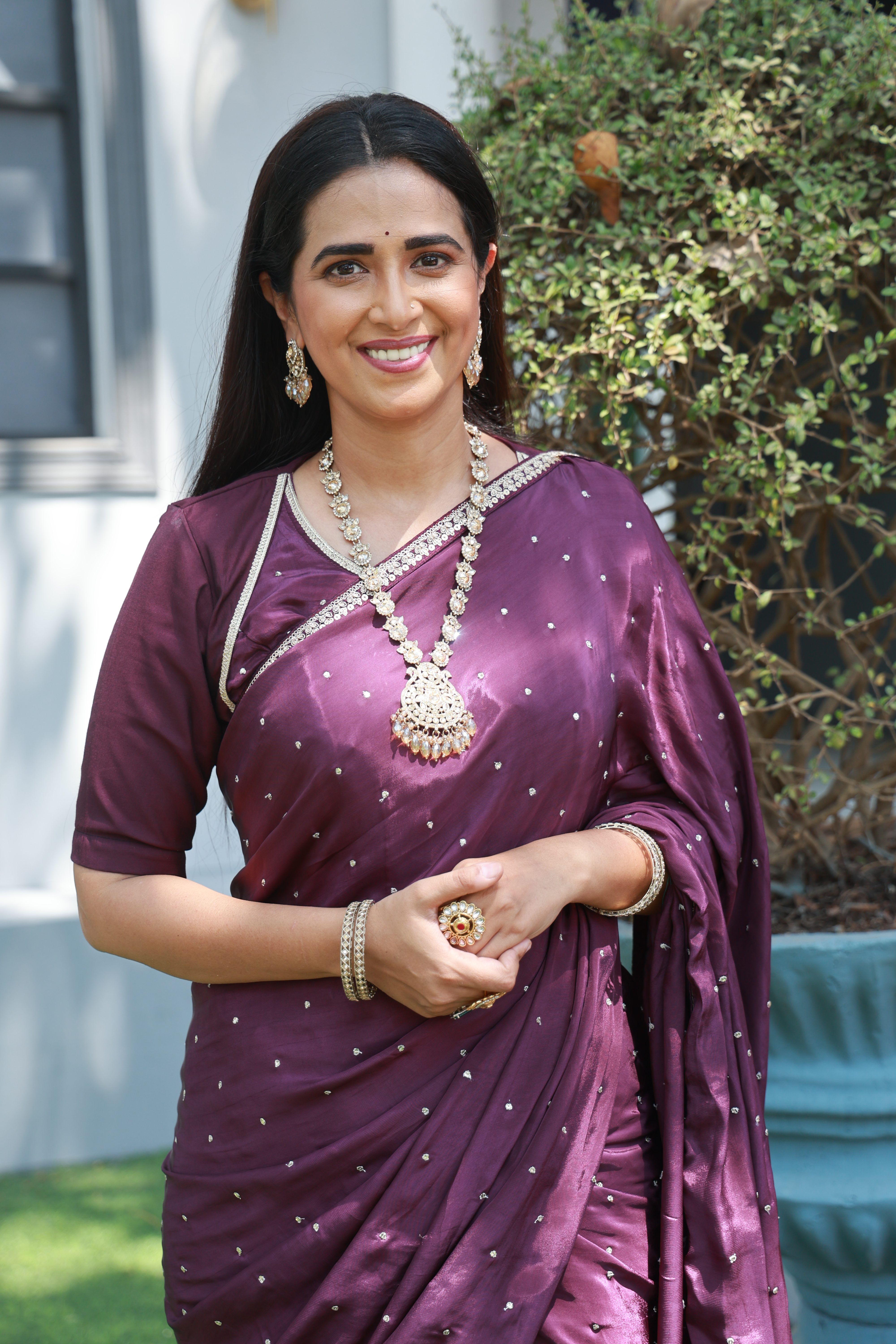 Sharmishtha Raut Desai Saree Look