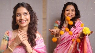 Sharvari Kulkarni Borkar Pink Paithani Saree Look